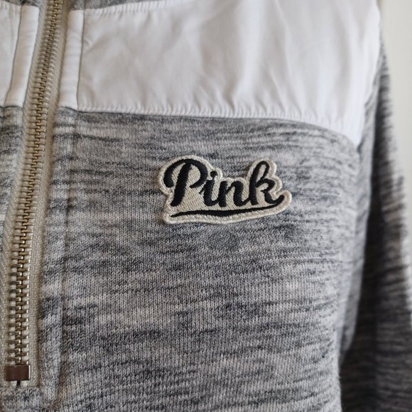 LOVE PINK Victoria's Secret 1/2 zip long sleeved shirt (3006 - Picture 2 of 8